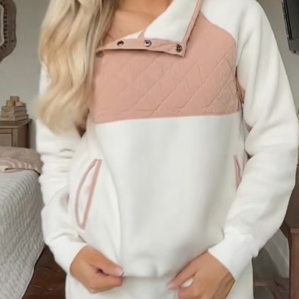 abercrombie asymmetrical snap fleece